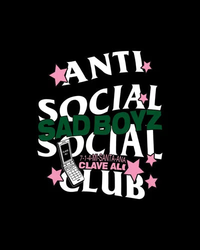Playera Anti Social Social Club x Sad Boyz "Clave Ali" - Colaboración Exclusiva